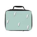 Mint Lightning Bolt Lunch Bag — Retro Electric Kids & Teen Insulated Lunchbox