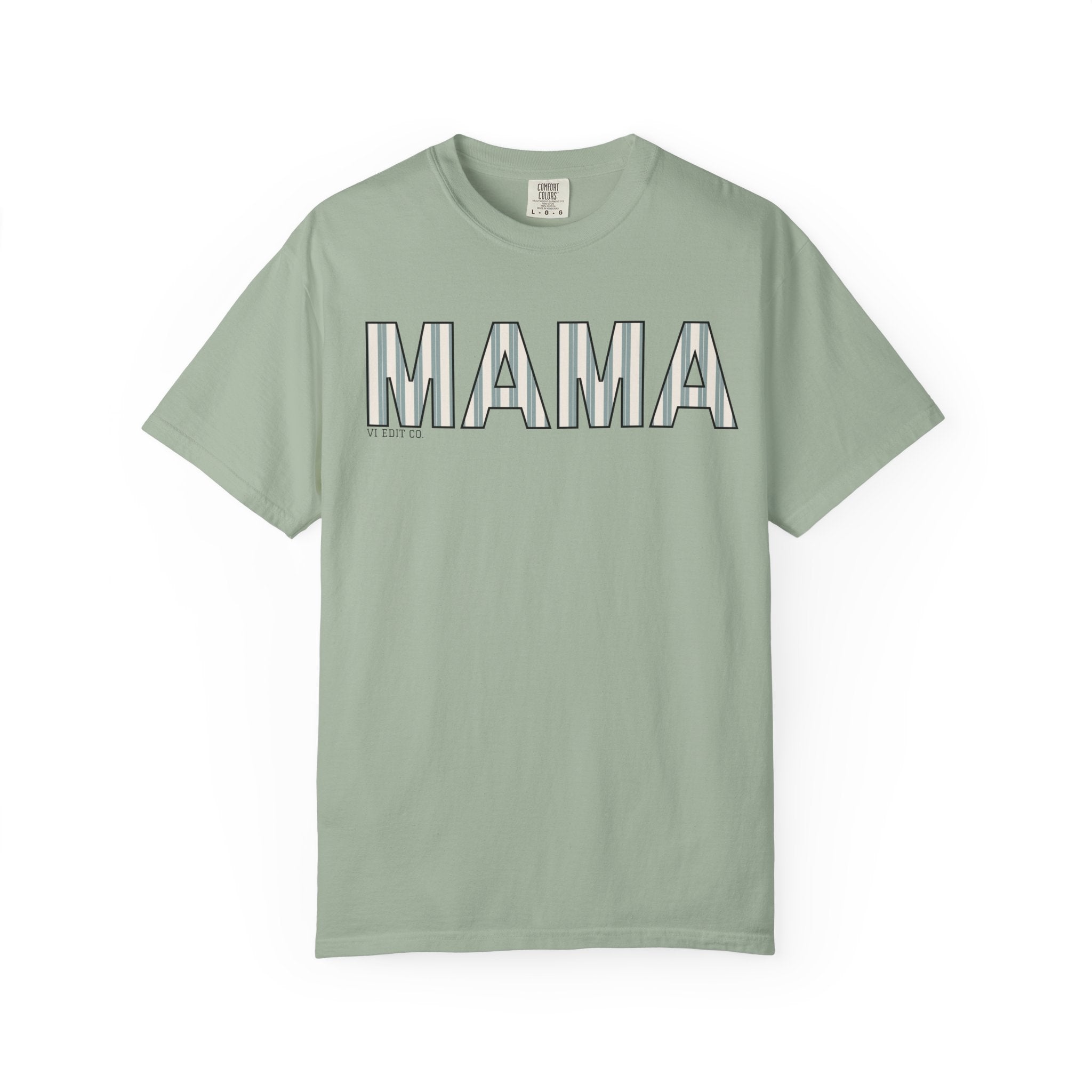 MAMA block letters T-Shirt | Retro Outline Typography, Mother's Day