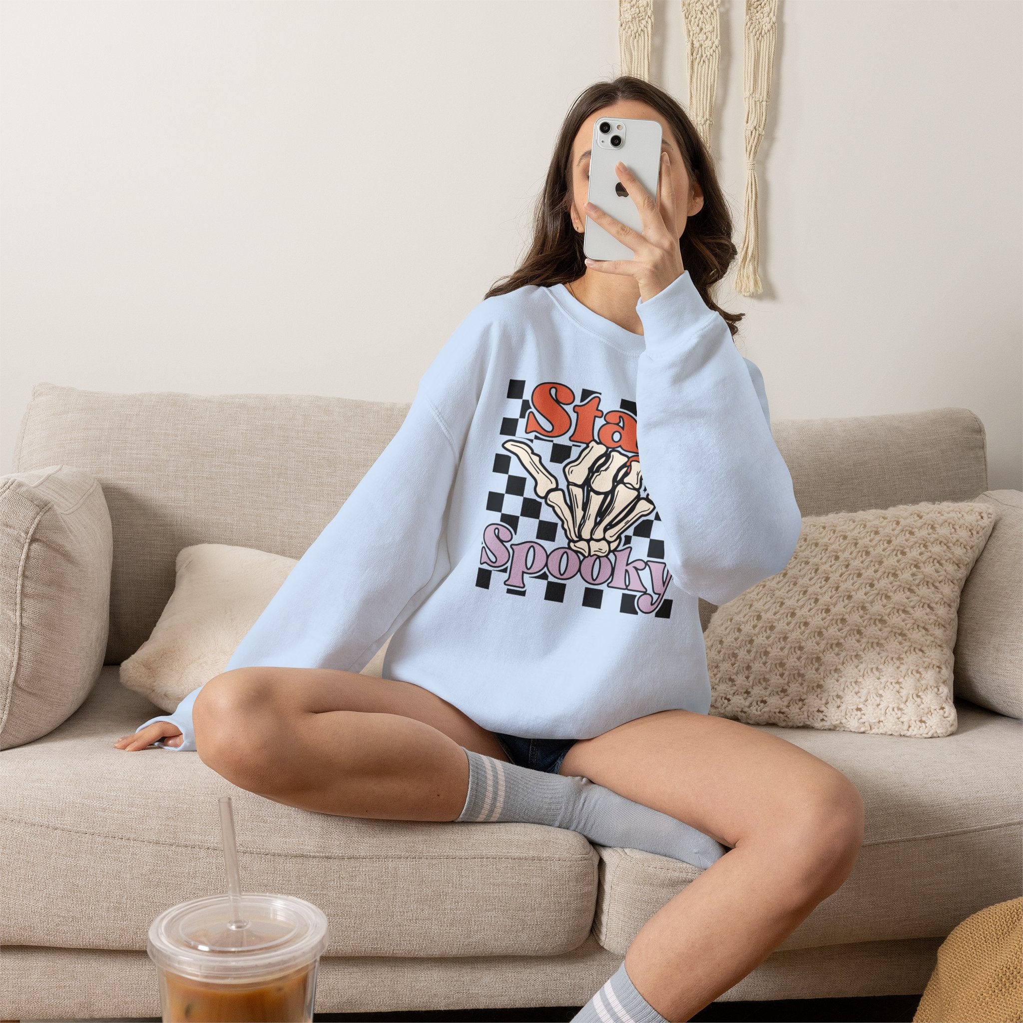 Stay Spooky Skeleton Crewneck Sweatshirt