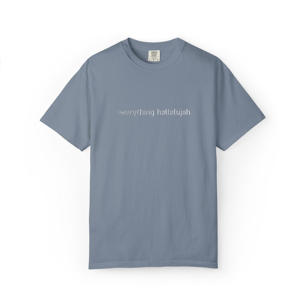 Everything Hallelujah embroidered T-shirt | religious typography, gospel