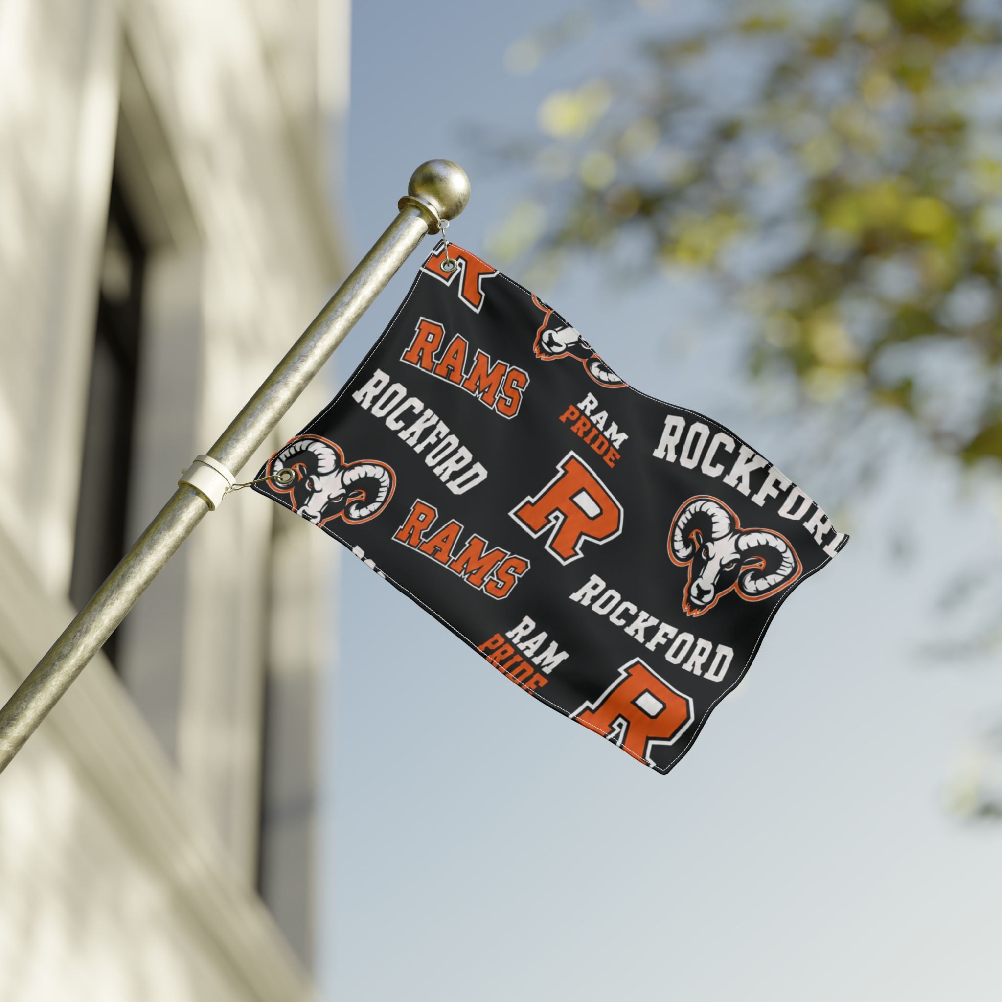 Rockford Rams Double-Sided Flag