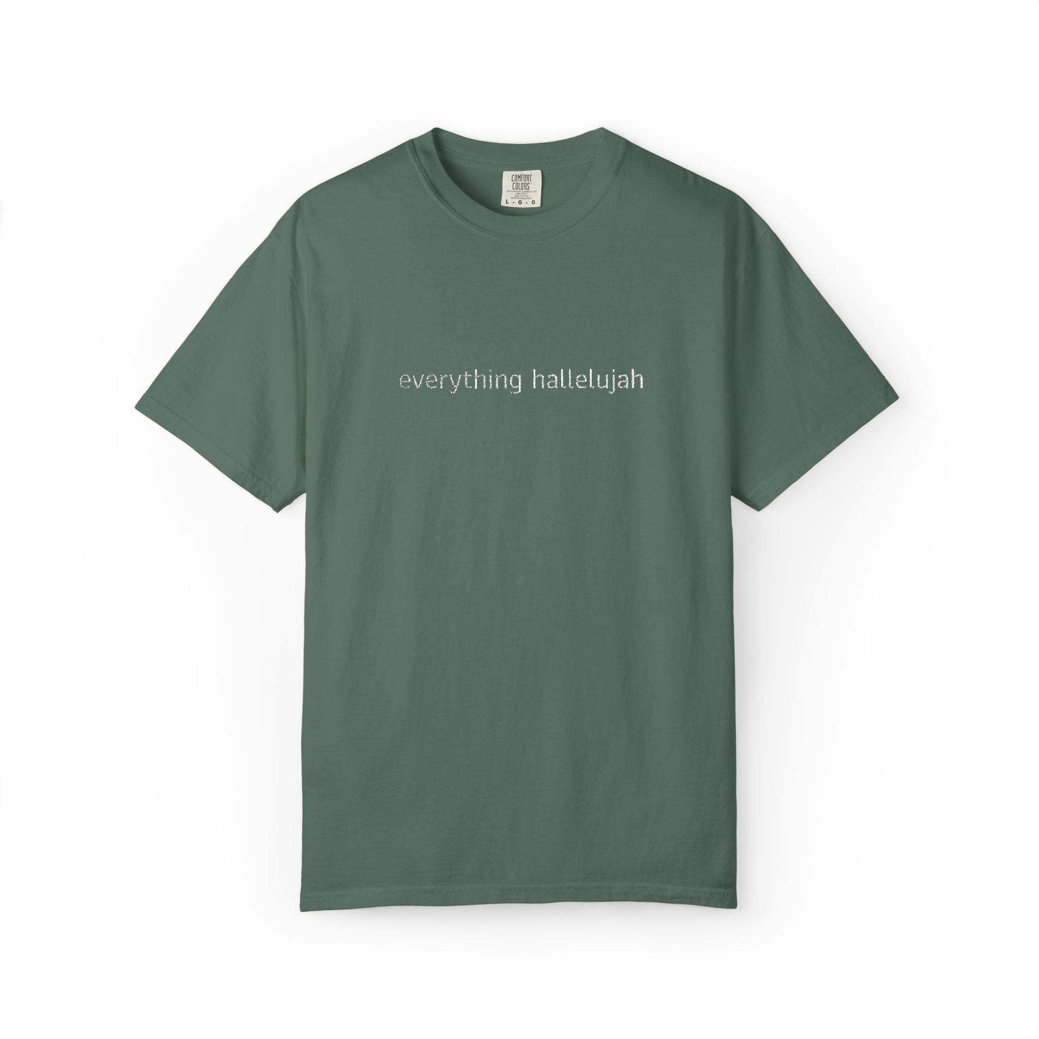 Everything Hallelujah embroidered T-shirt | religious typography, gospel