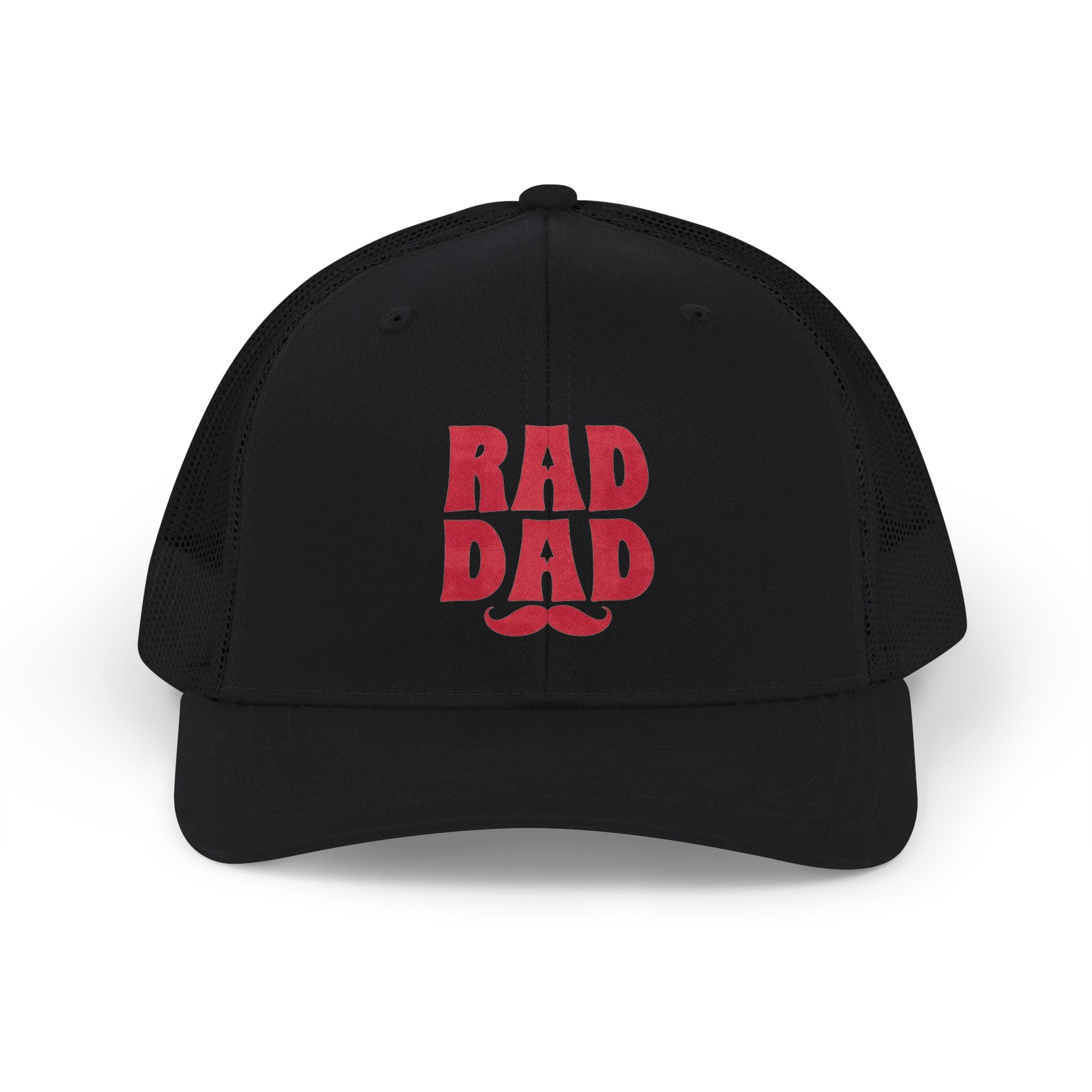Rad Dad Trucker Cap — Retro Mustache Snapback Hat (Father's Day Gift)