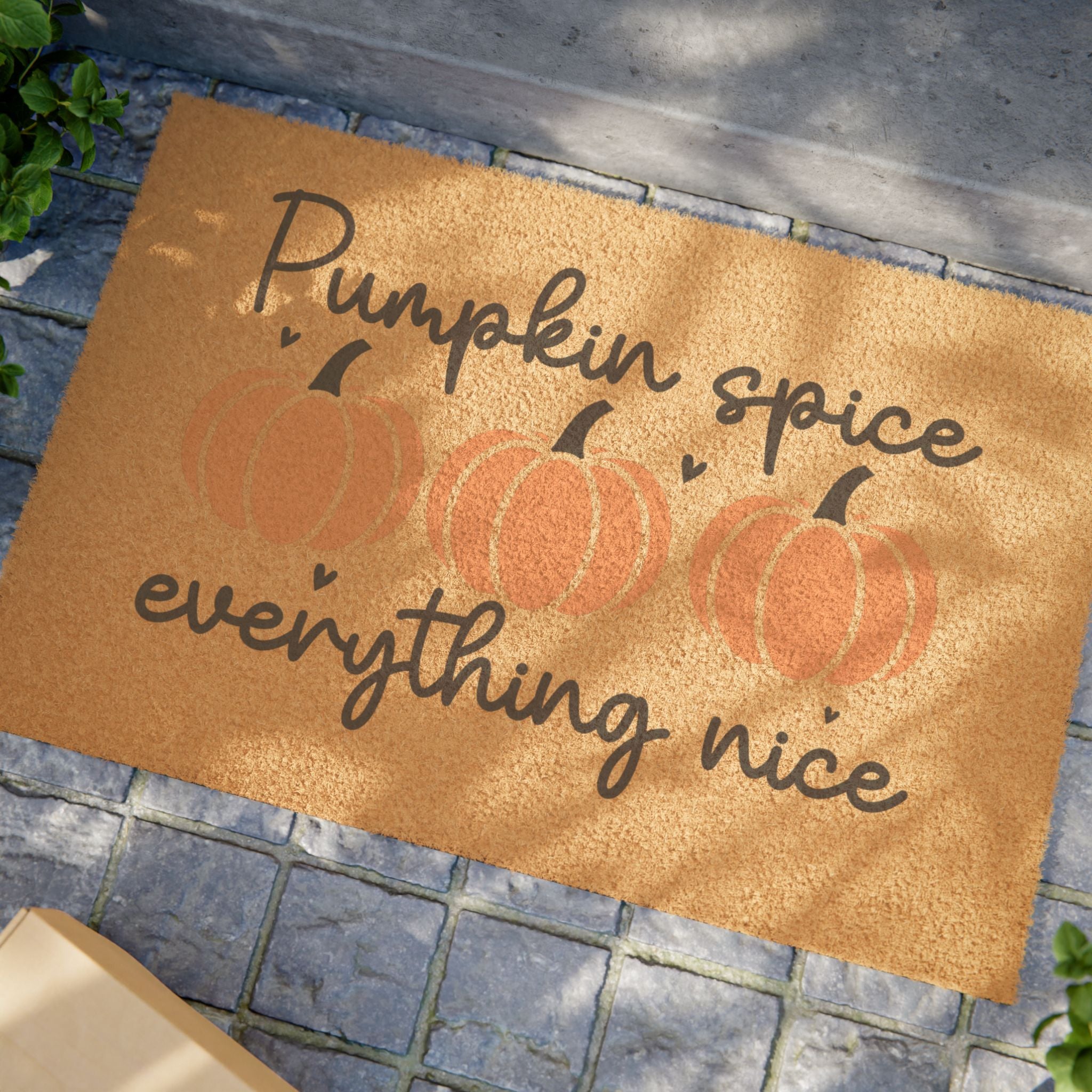 Pumpkin Spice Everything Nice Welcome Mat