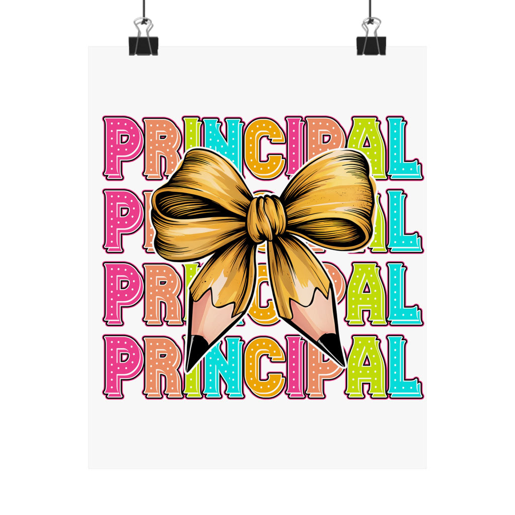 Principal Poster — Colorful School Leader Art Print (Matte Vertical)