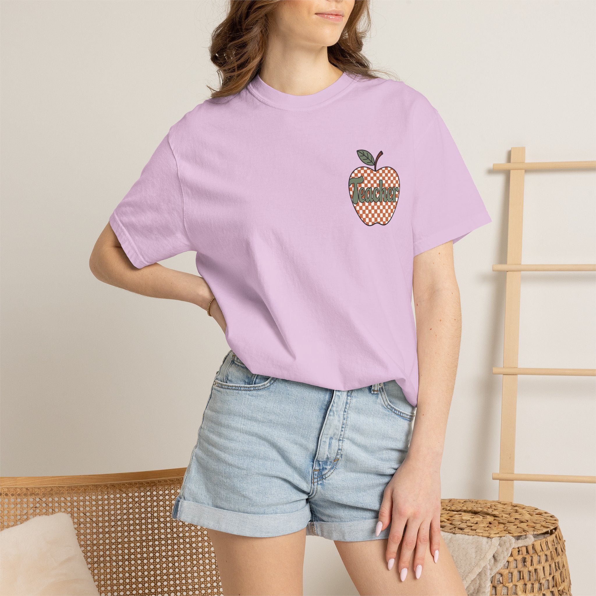 Apple Checkerboard Graphic T-Shirt