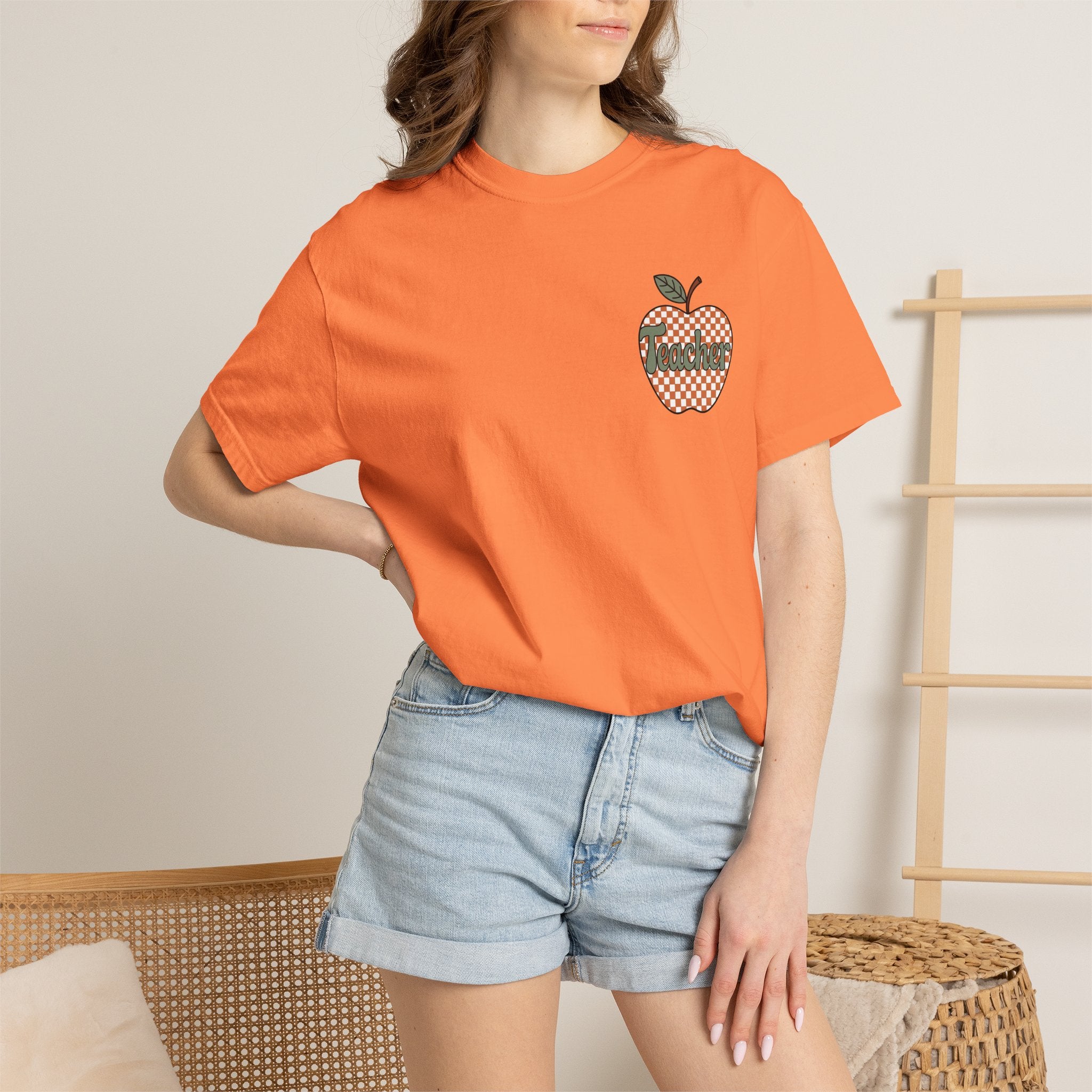 Apple Checkerboard Graphic T-Shirt