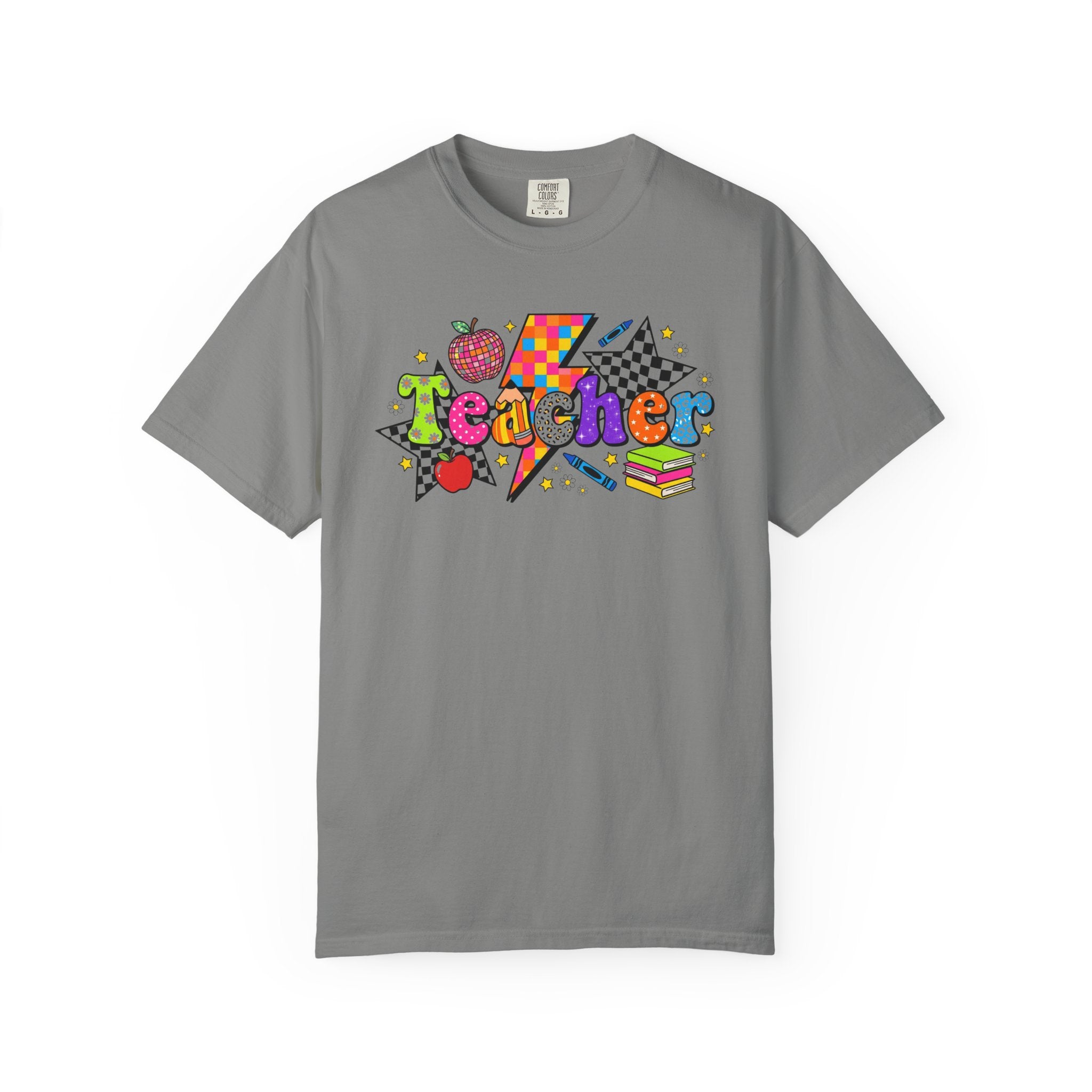 Teacher Pop Art T‑Shirt — Colorful Back-to-School Teacher Gift