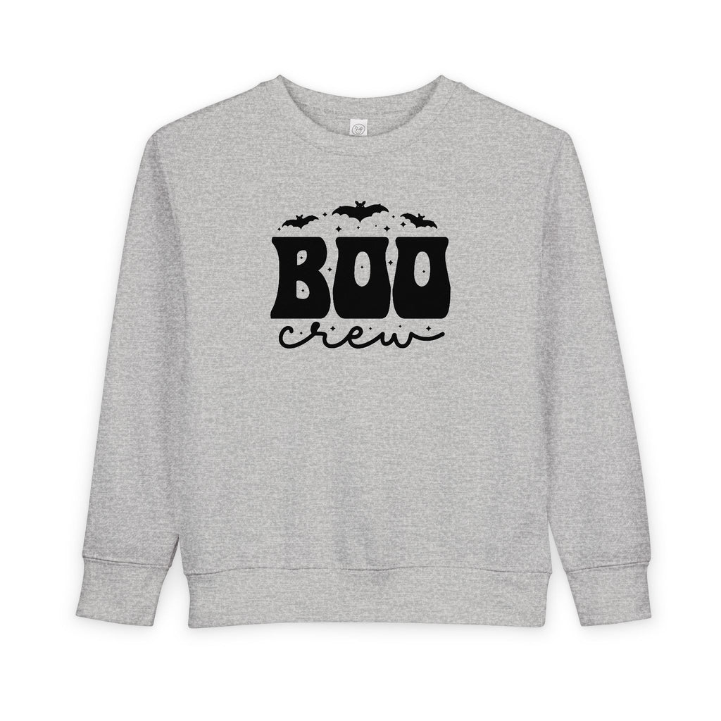 Boo Crew Toddler Sweatshirt — Cute Halloween Bat Graphic Pullover for Kids