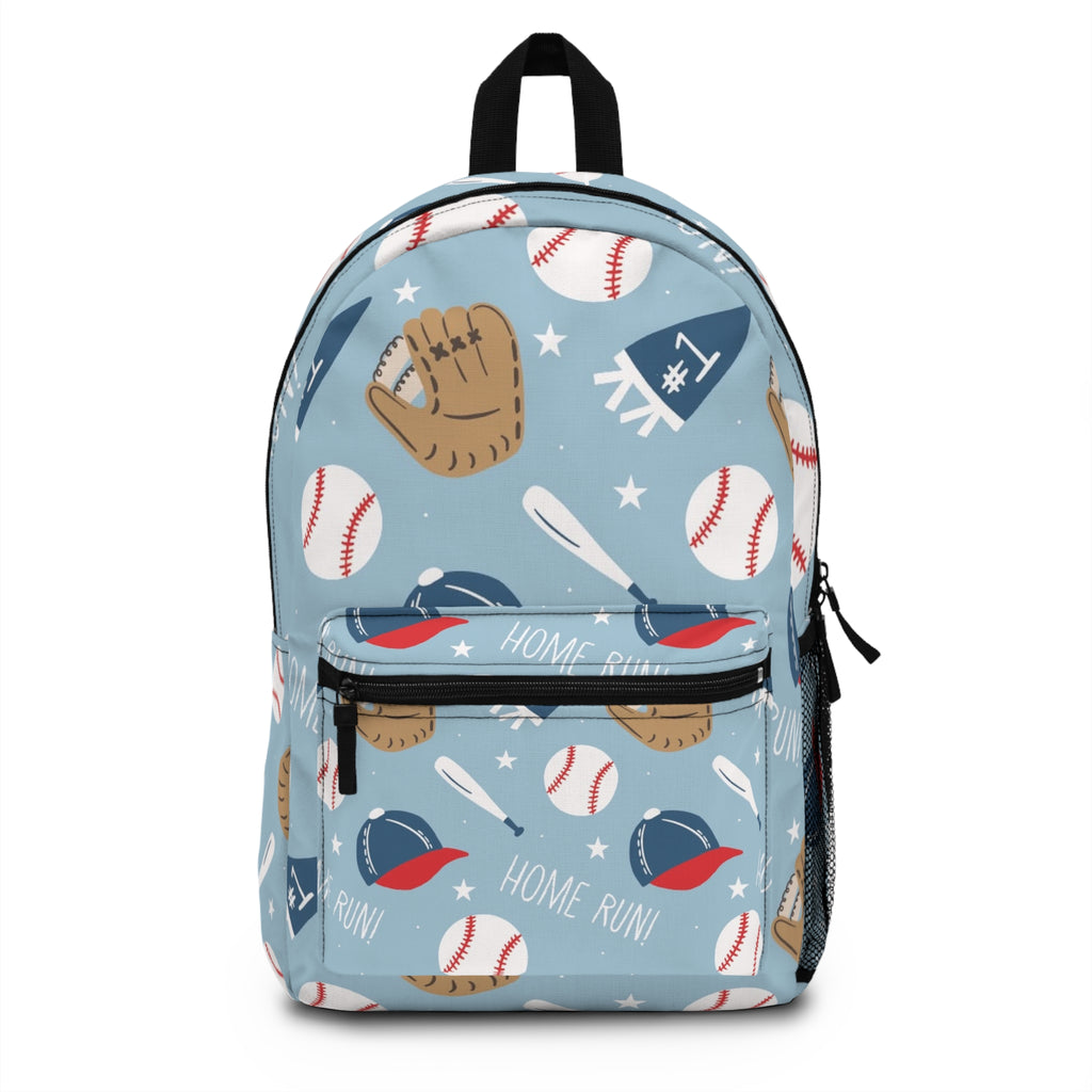 Baseball Pattern Backpack — Kids' 'Home Run' Sports School Bag
