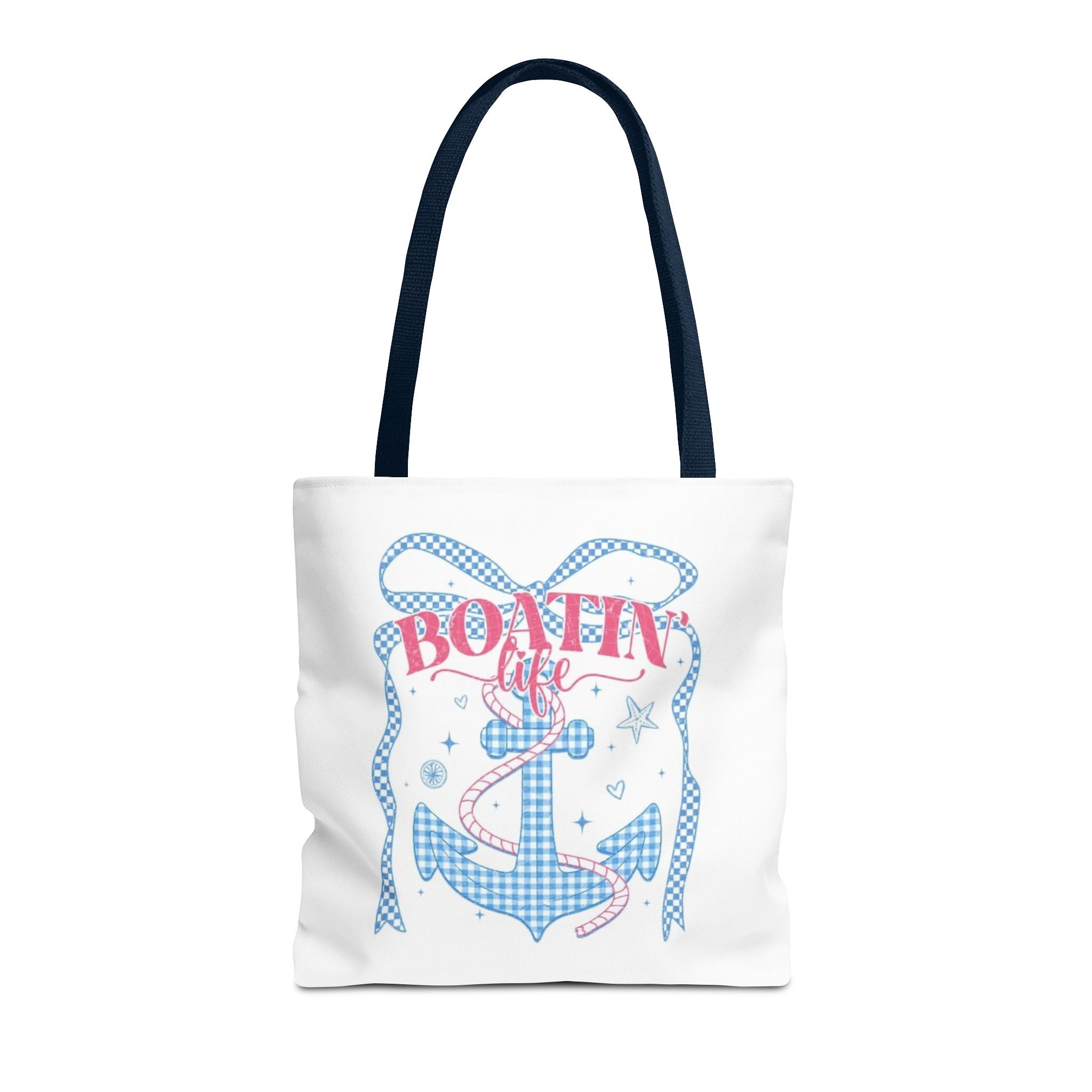 Nautical "Boatin' Life" Anchor Tote Bag — Summer Beach Tote