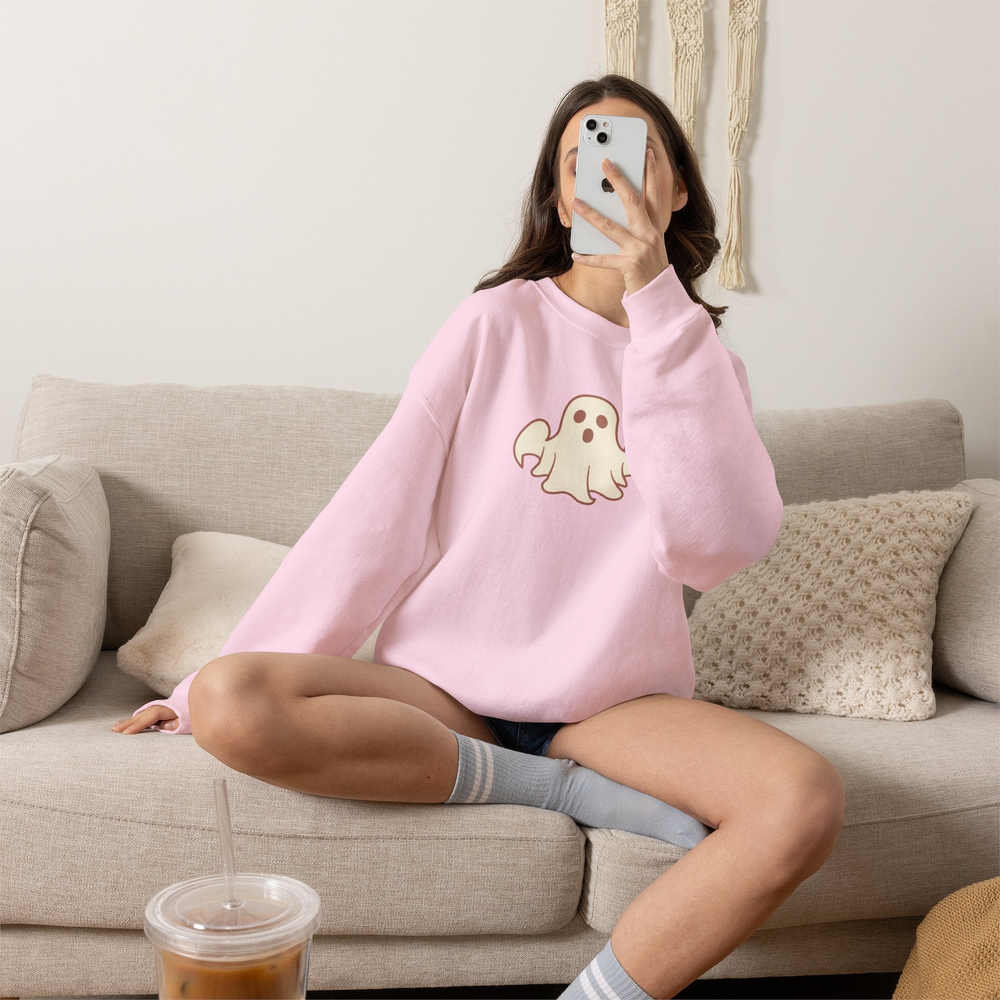Ghost Graphic Sweatshirt — Cute Halloween Crewneck