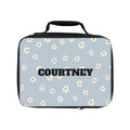 Personalized Daisy Lunch Bag — Custom Name "COURTNEY" Insulated Cooler