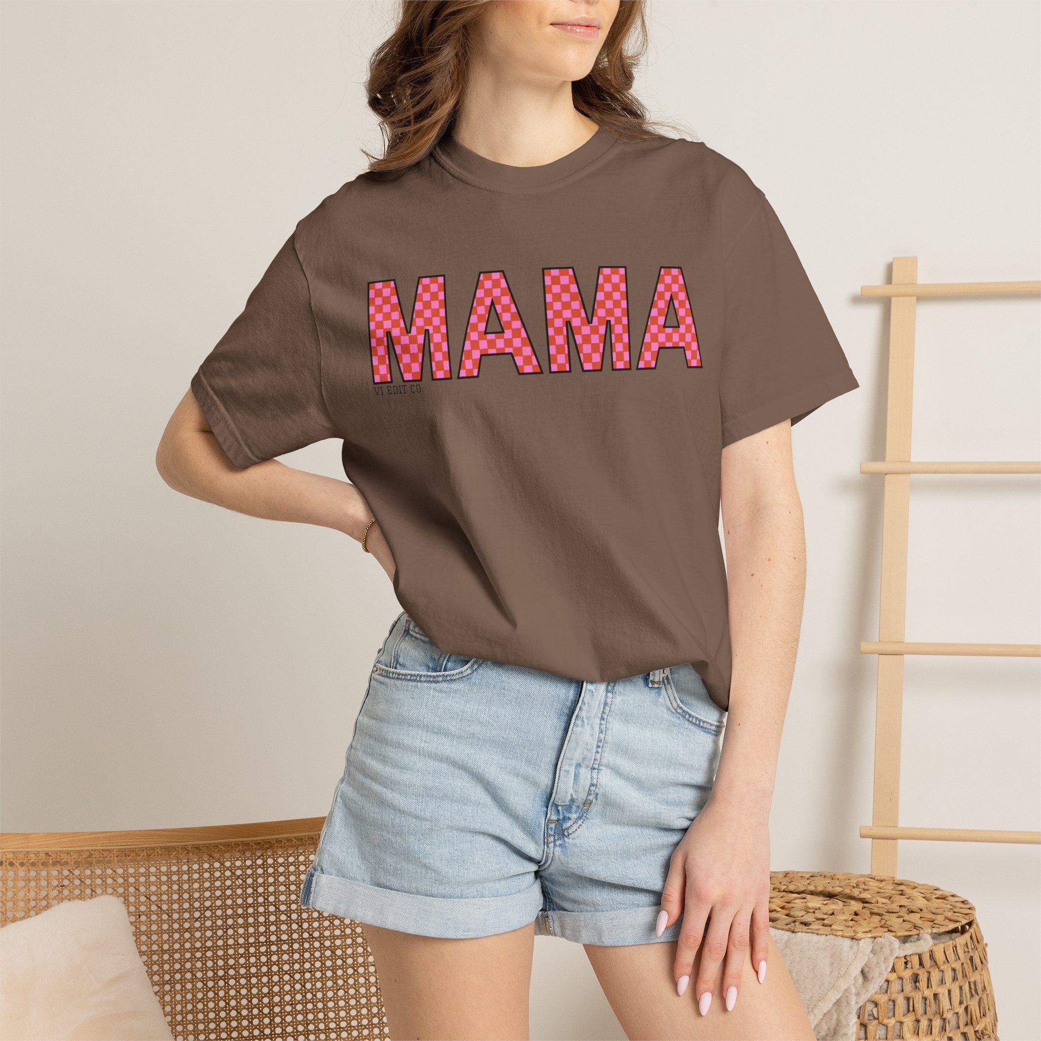 MAMA floral applique T-shirt | Mama graphic tee