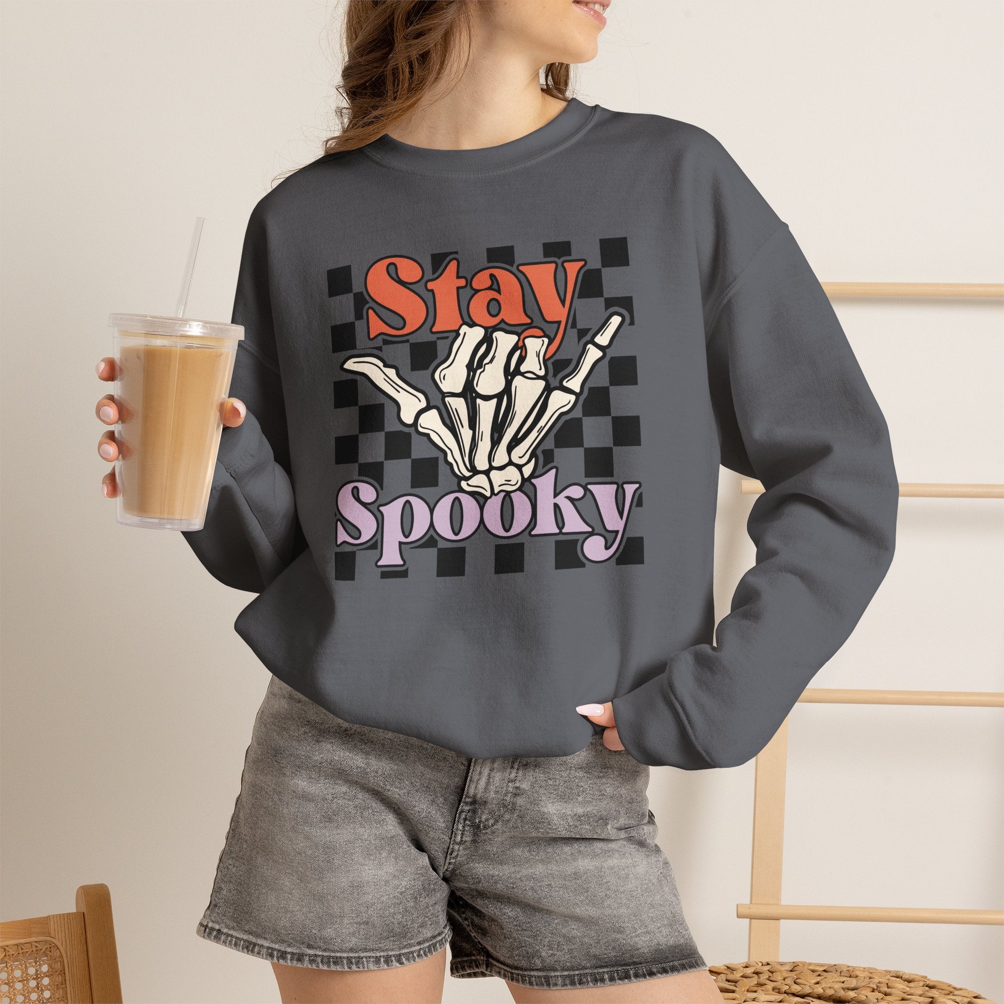 Stay Spooky Skeleton Crewneck
