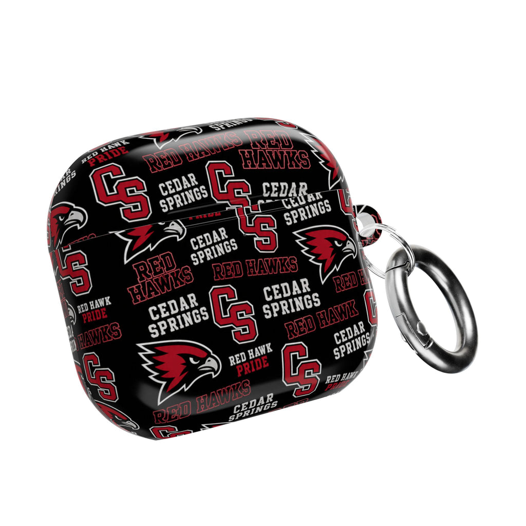 Cedar Springs Red Hawks AirPods Case — Team Logo Protective Cover