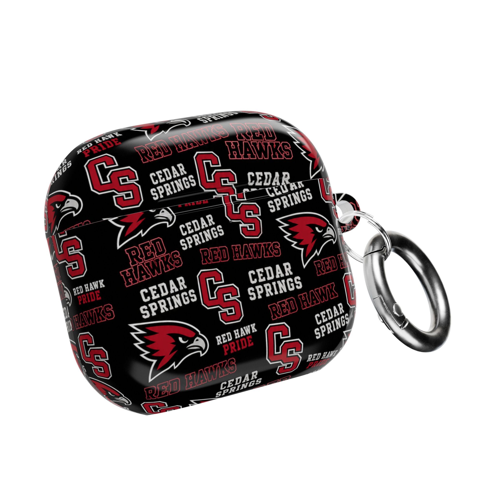 Cedar Springs Red Hawks AirPods Case — Team Logo Protective Cover