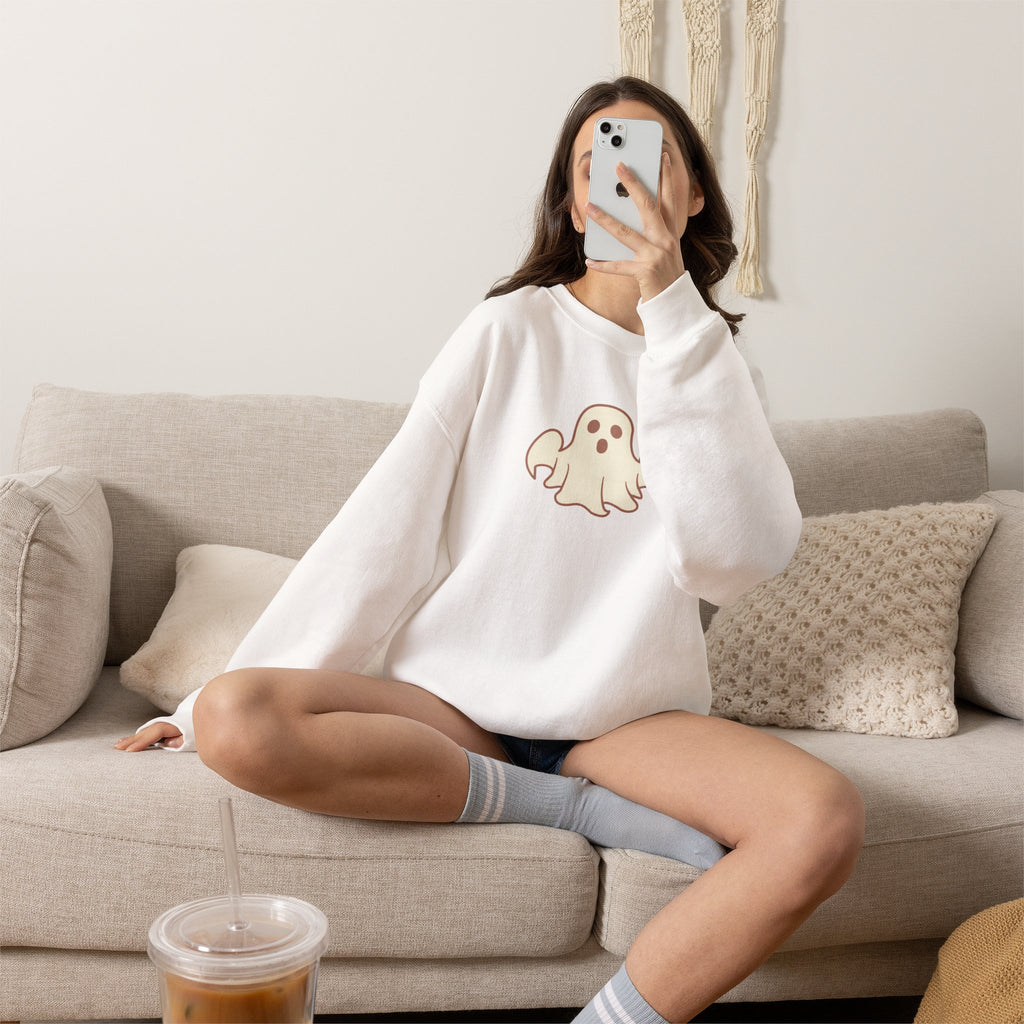 Ghost Graphic Sweatshirt — Cute Halloween Crewneck