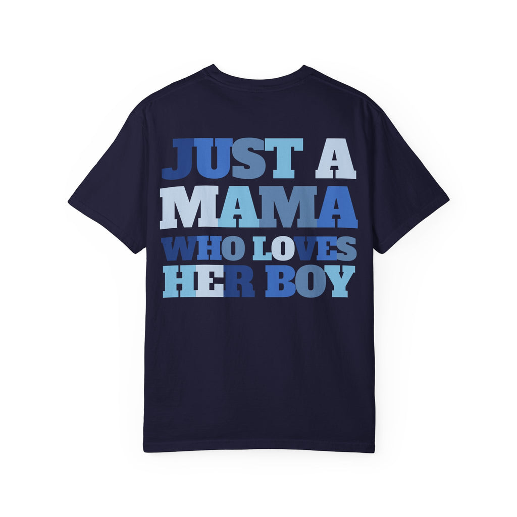 Blue Checkerboard Smiley T-shirt | Mama Who Loves Her Boy Tee