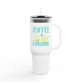 40oz Insulated Travel Mug - "Coffee & Sunshine" Summer Tumbler