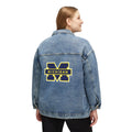 Michigan Logo Denim Jacket — Women’s College Jean Jacket