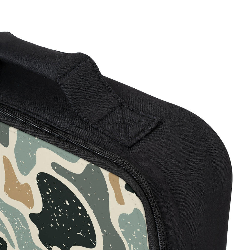 Camouflage Abstract Lunch Bag – Retro Earth Tone Insulated Lunchbox