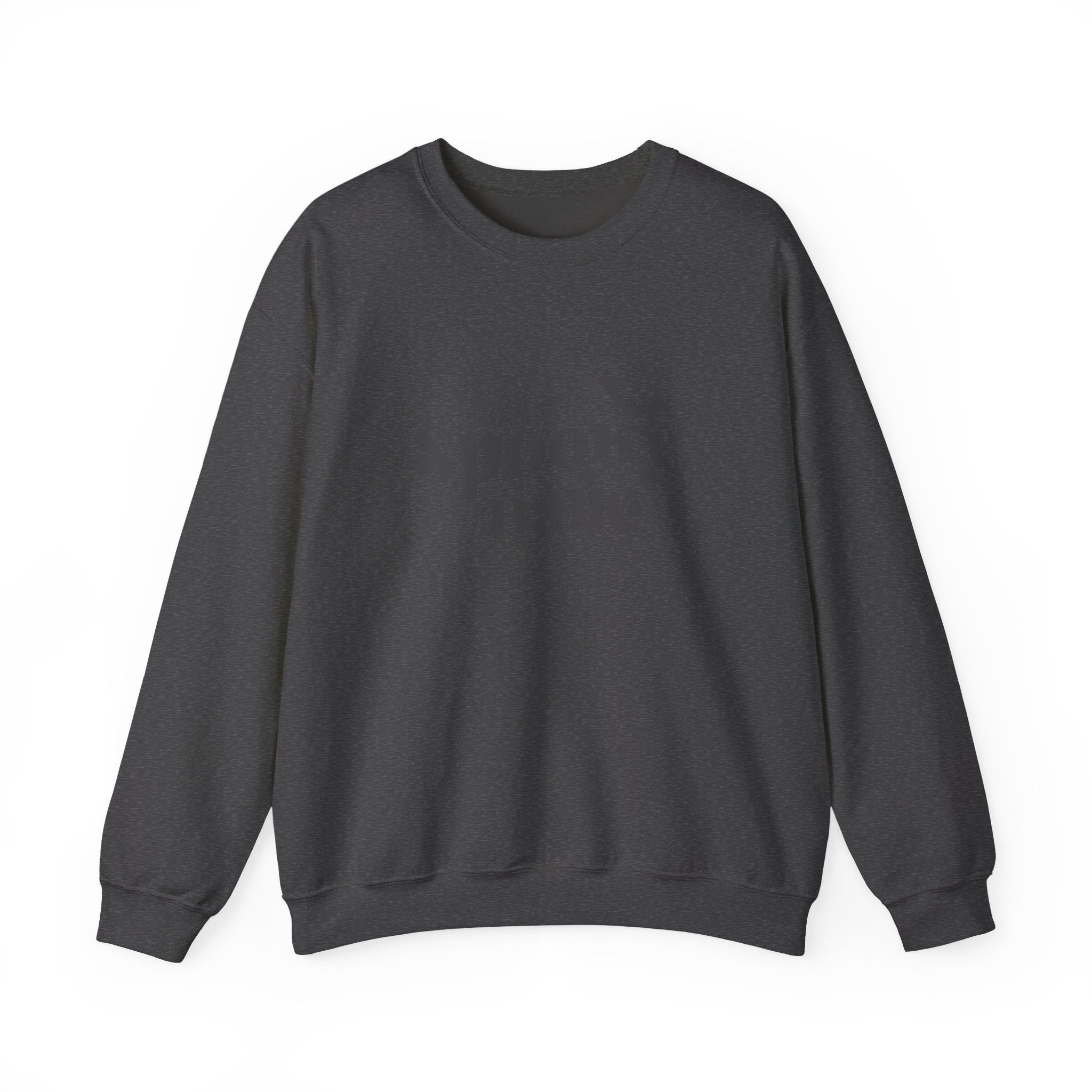 Spooky Babe Sweatshirt — Halloween Spiderweb & Bat Graphic Crewneck