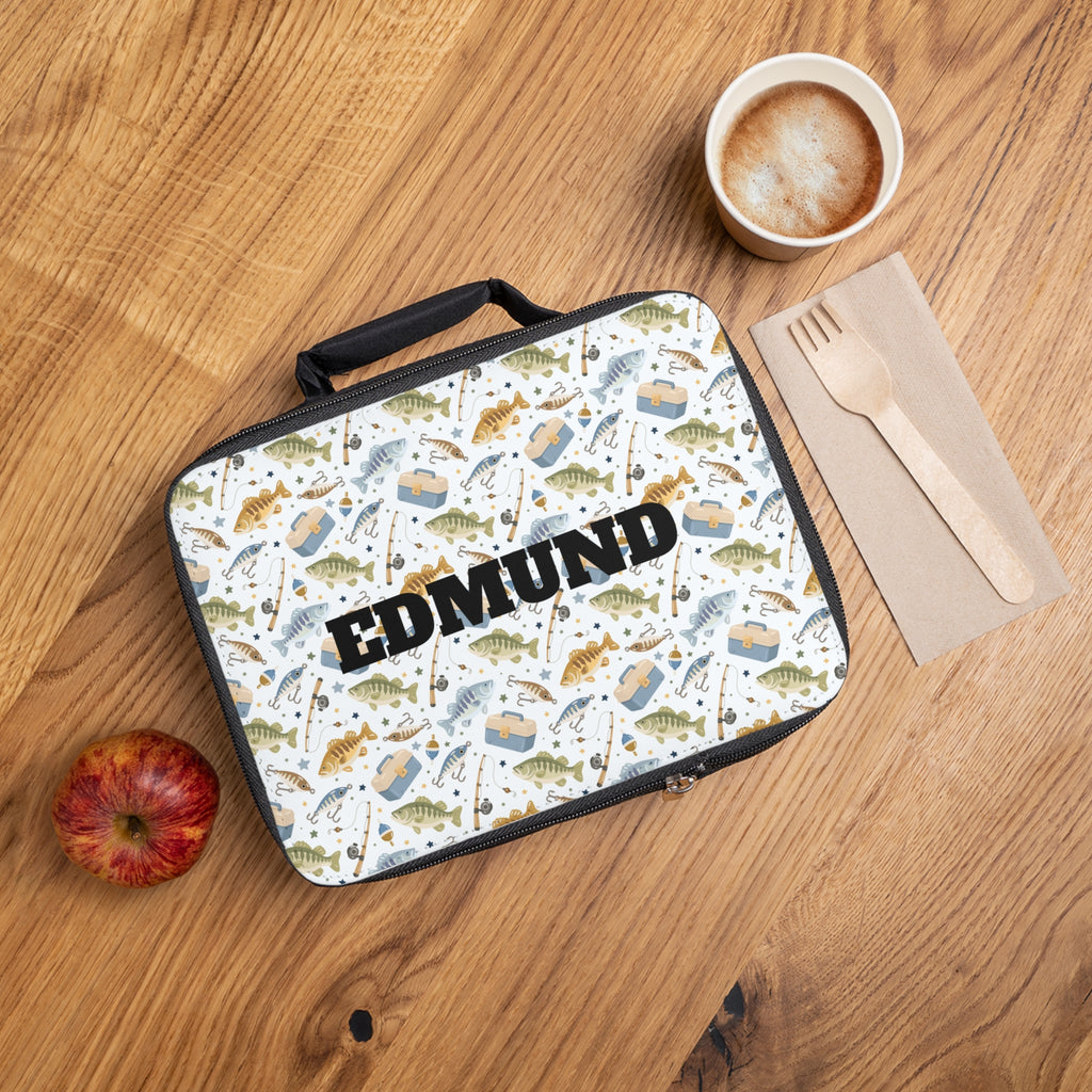 Personalized Dino Pattern Lunch Bag — Custom Name (e.g., Edmund)