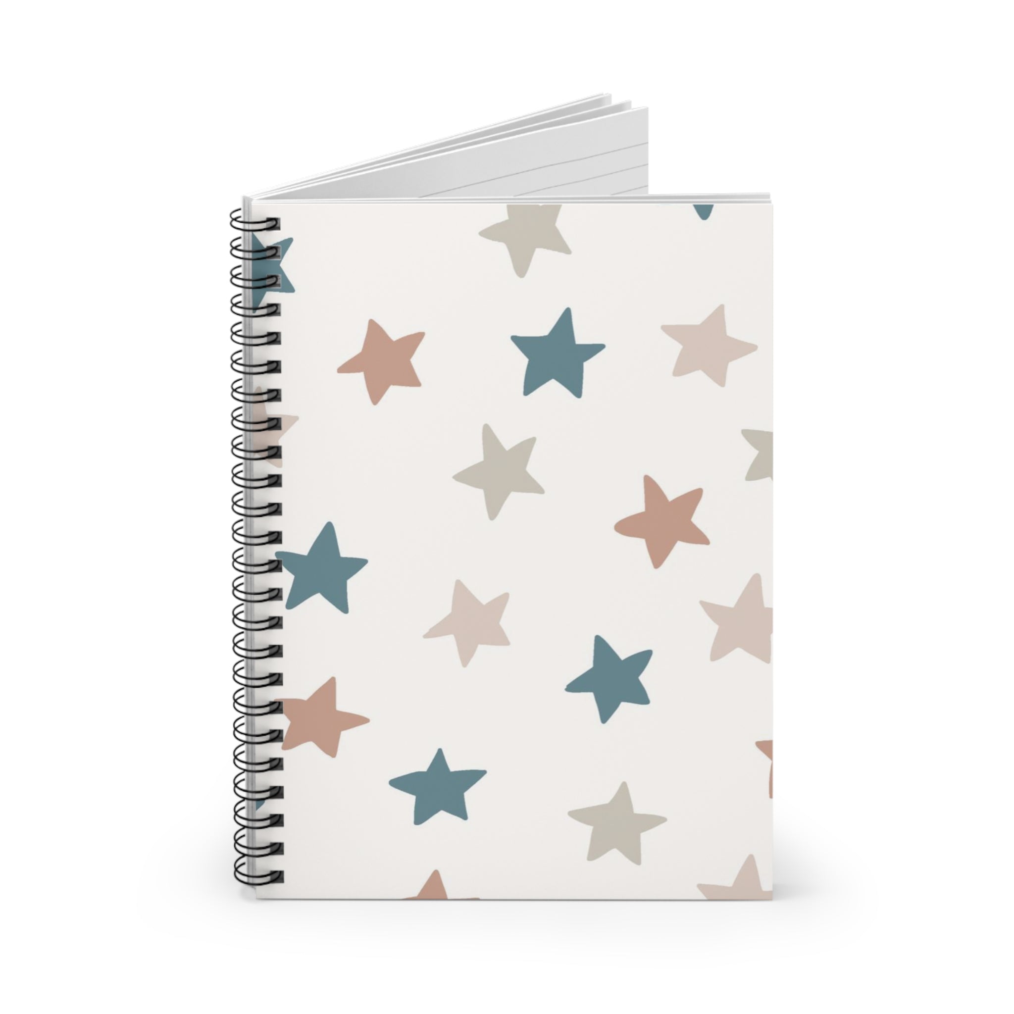 Pastel Star Spiral Notebook — Cute Ruled Journal for Kids & Adults