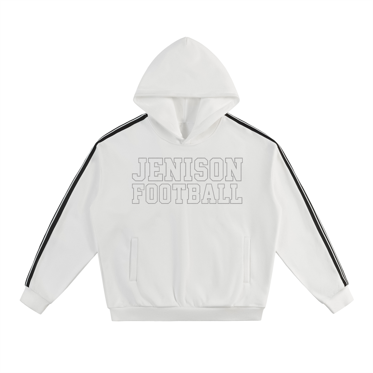 Jenison Football Side Stripe Drop-Shoulder Hoodie