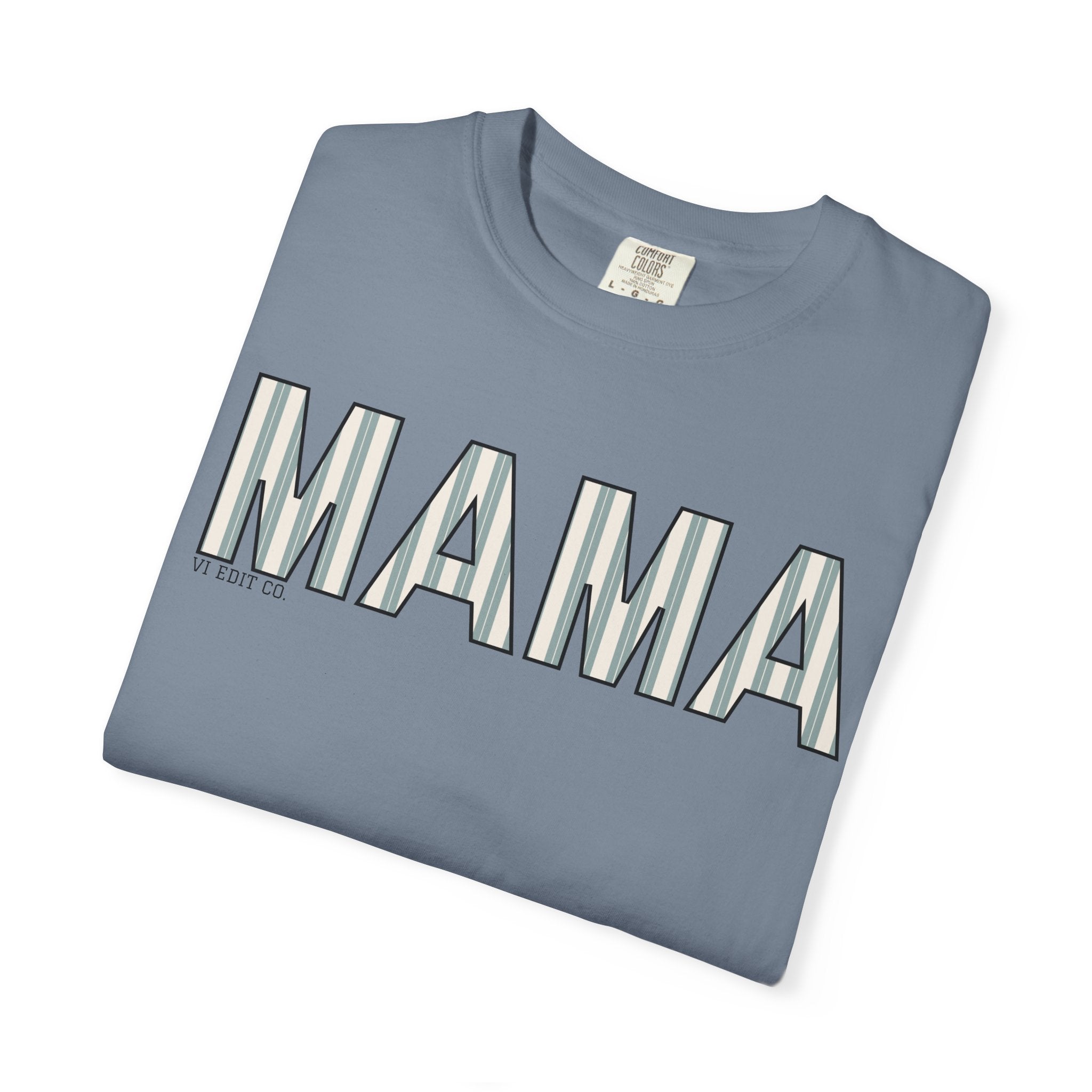 MAMA block letters T-Shirt | Retro Outline Typography, Mother's Day