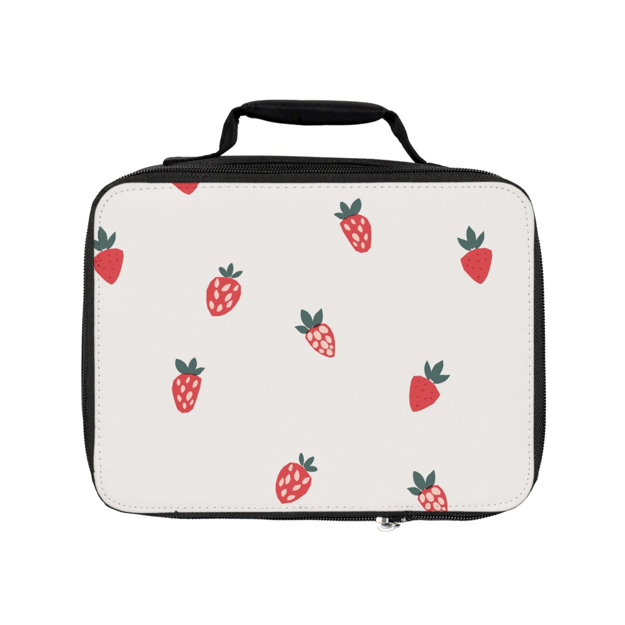 Strawberry Pattern Lunch Bag — Cute Insulated Kids & Adult Bento Bag