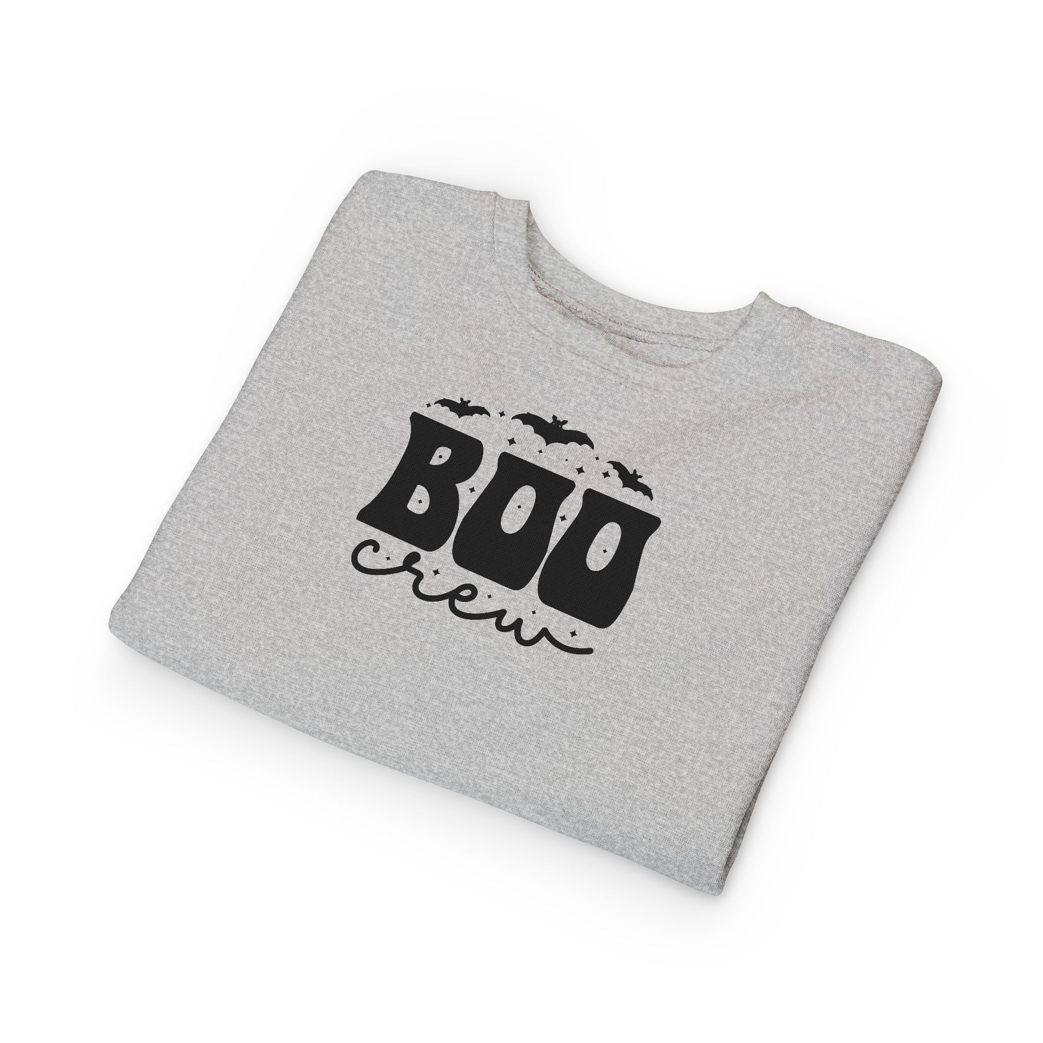 Boo Crew Toddler Sweatshirt — Cute Halloween Bat Graphic Pullover for Kids