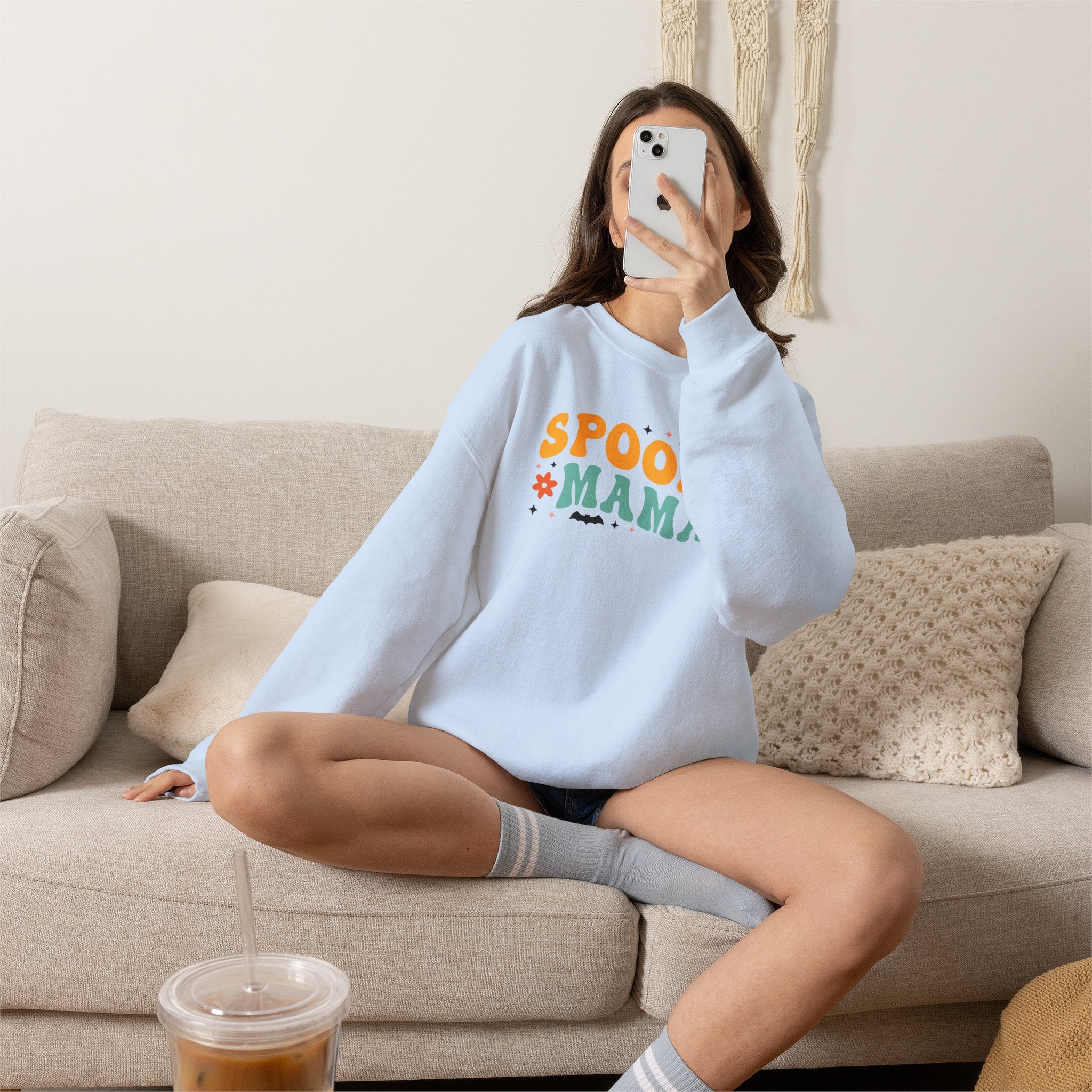 Spooky Mama Sweatshirt — Halloween Mom Crewneck