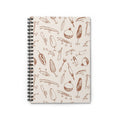 Fishing Lures Spiral Notebook — Hand-Drawn Tackle Pattern, Ruled Journal for Anglers