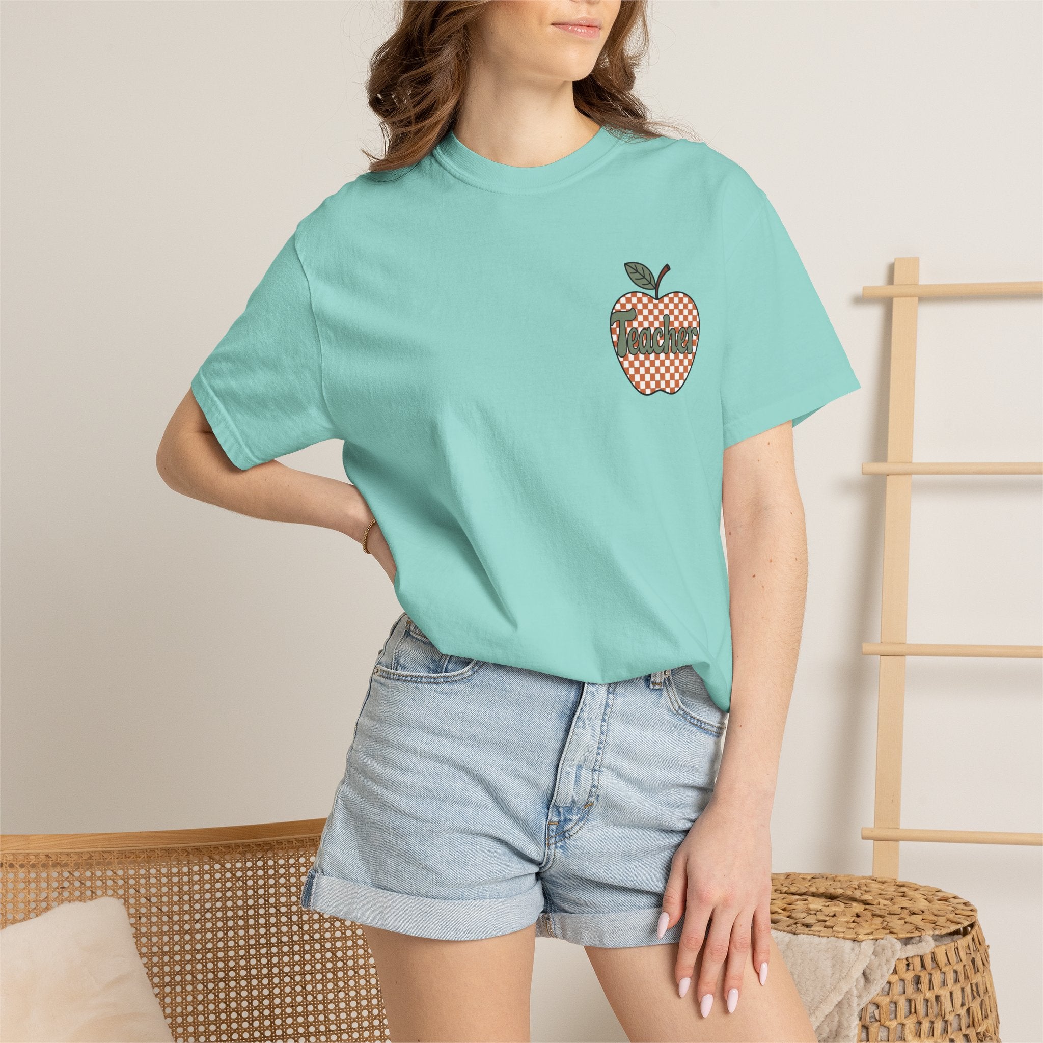 Apple Checkerboard Graphic T-Shirt