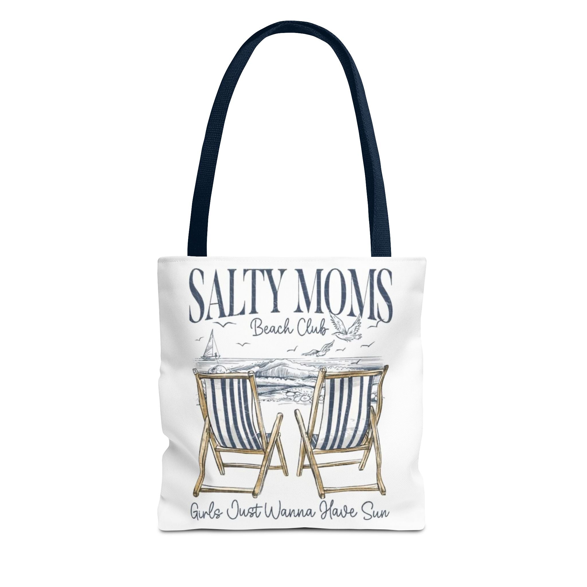 Salty Moms Beach Club Tote Bag – 'Girls Just Wanna Have Sun' Beach Tote