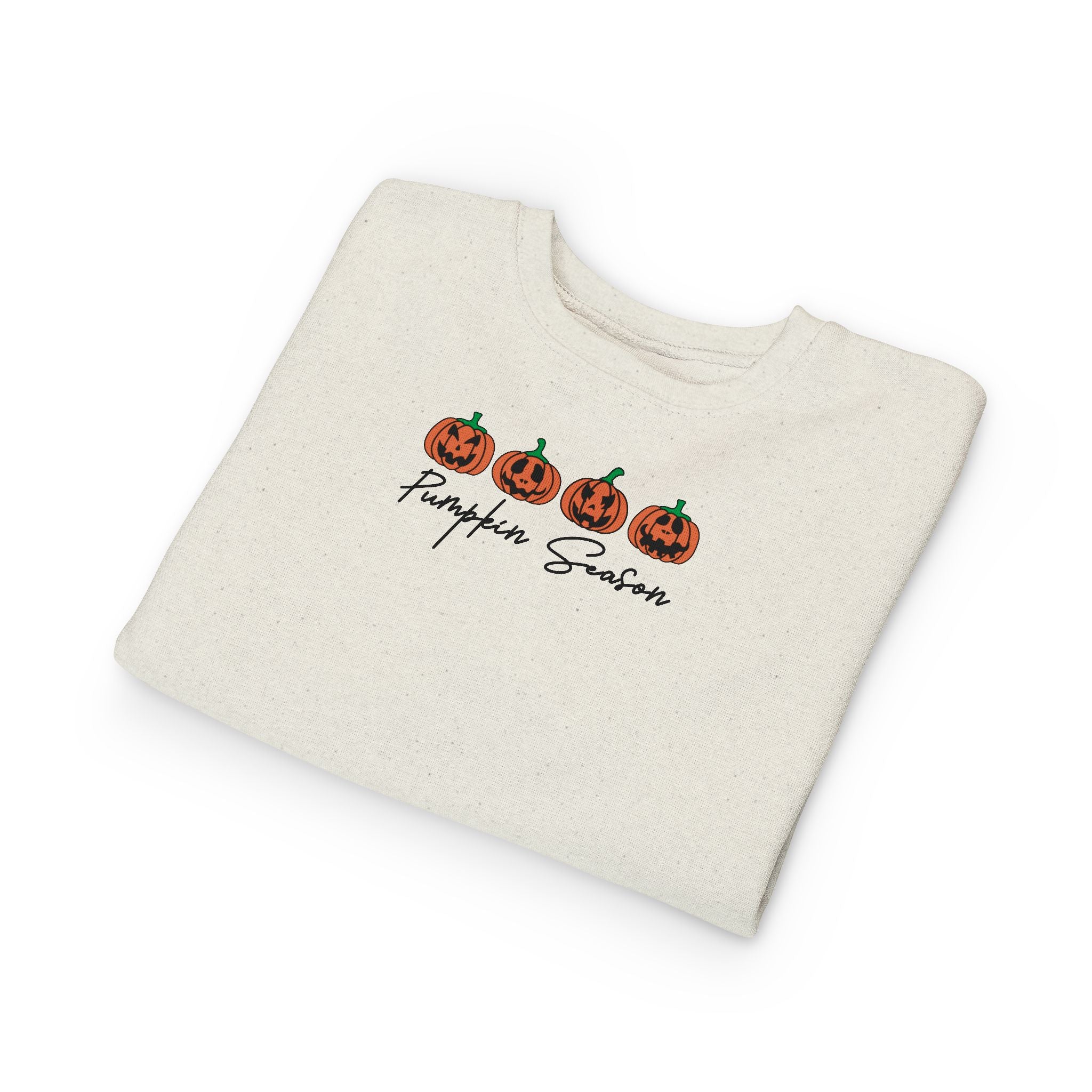 Toddler Sweatshirt — Pumpkin Season Jack-O'-Lanterns Fall Crewneck