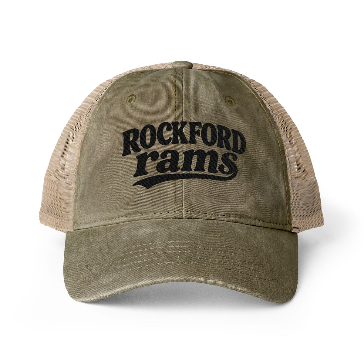 Rockford Rams Washed Mesh-Back Cap