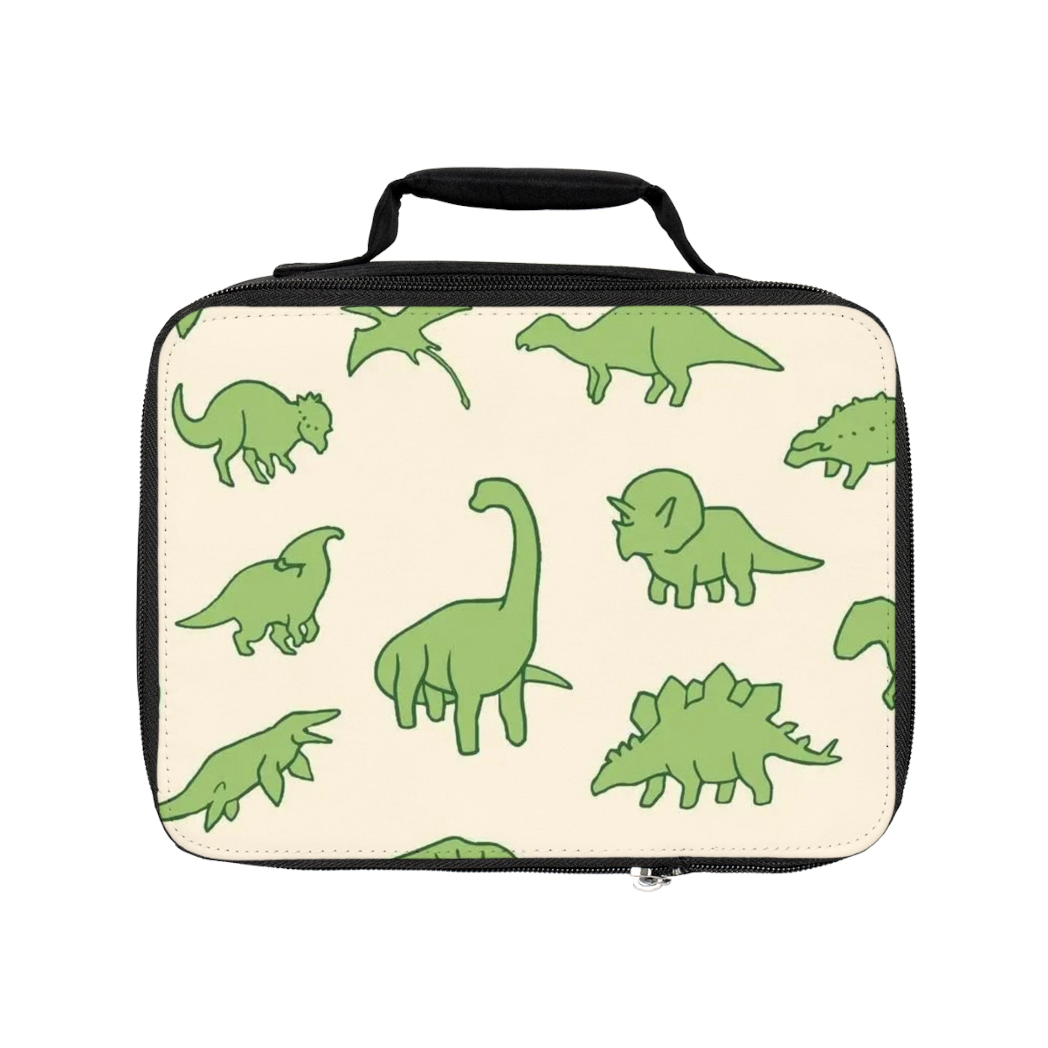 Kids Dino Lunch Bag – Cute Green Dinosaur Pattern Insulated Lunchbox