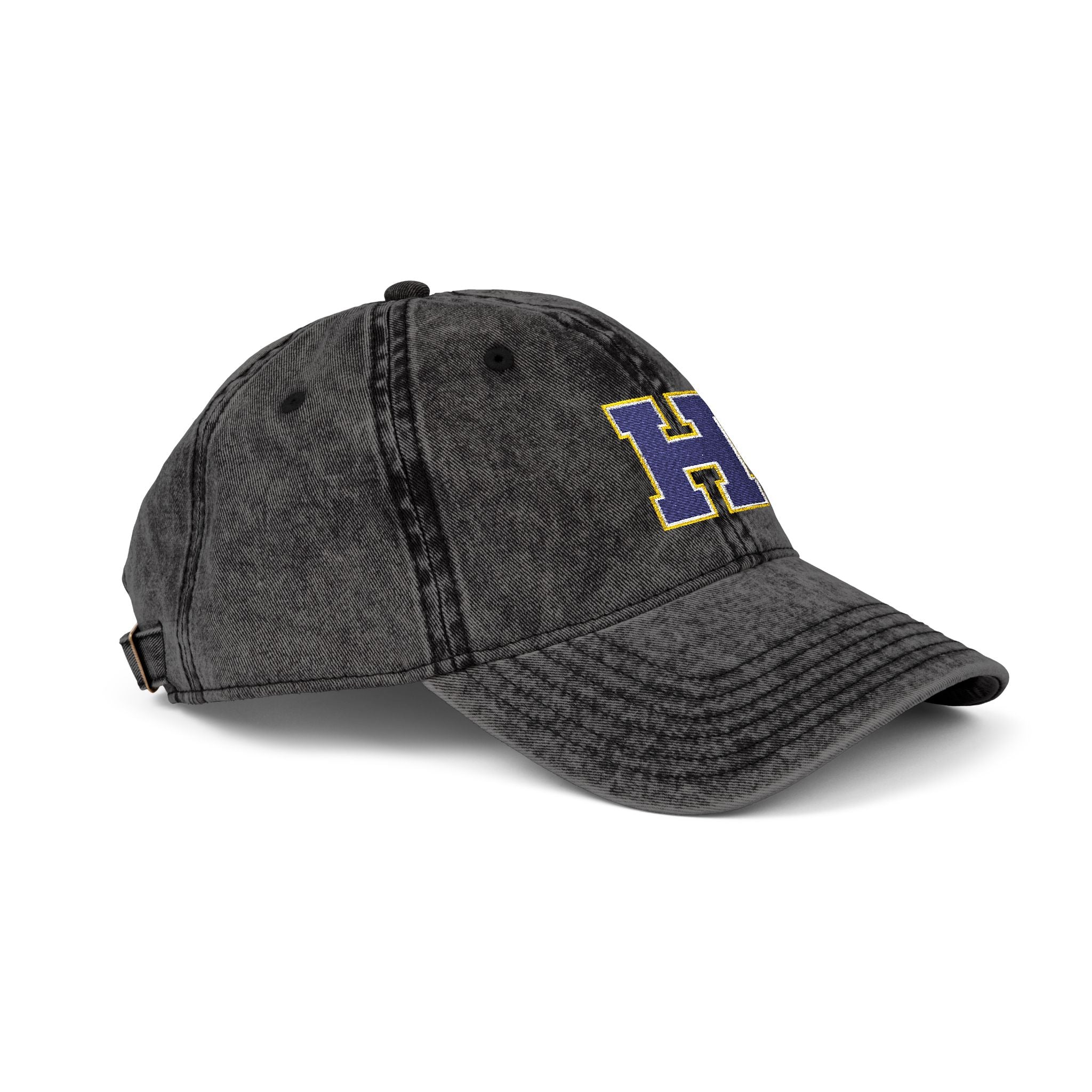 Vintage Embroidered 'H' Cap — Washed Grey Baseball Hat