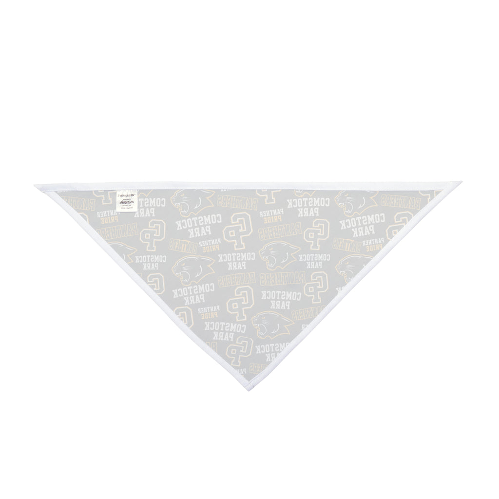 Comstock Park CP Logo Pet Bandana - Black & Gold School Spirit Dog Scarf