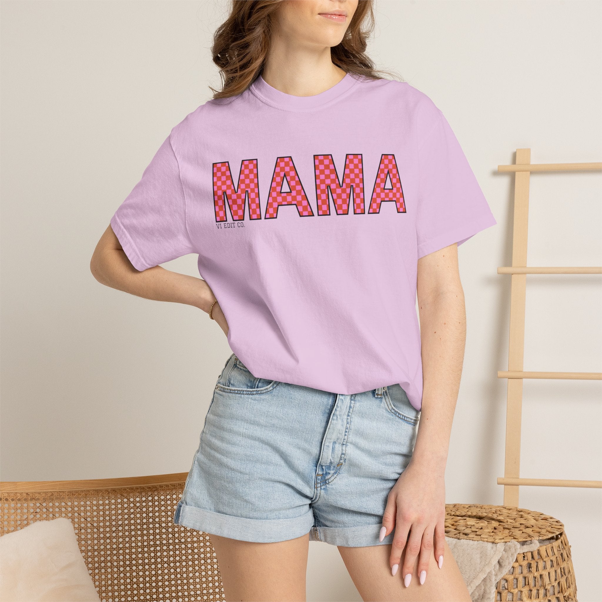 MAMA floral applique T-shirt | Mama graphic tee