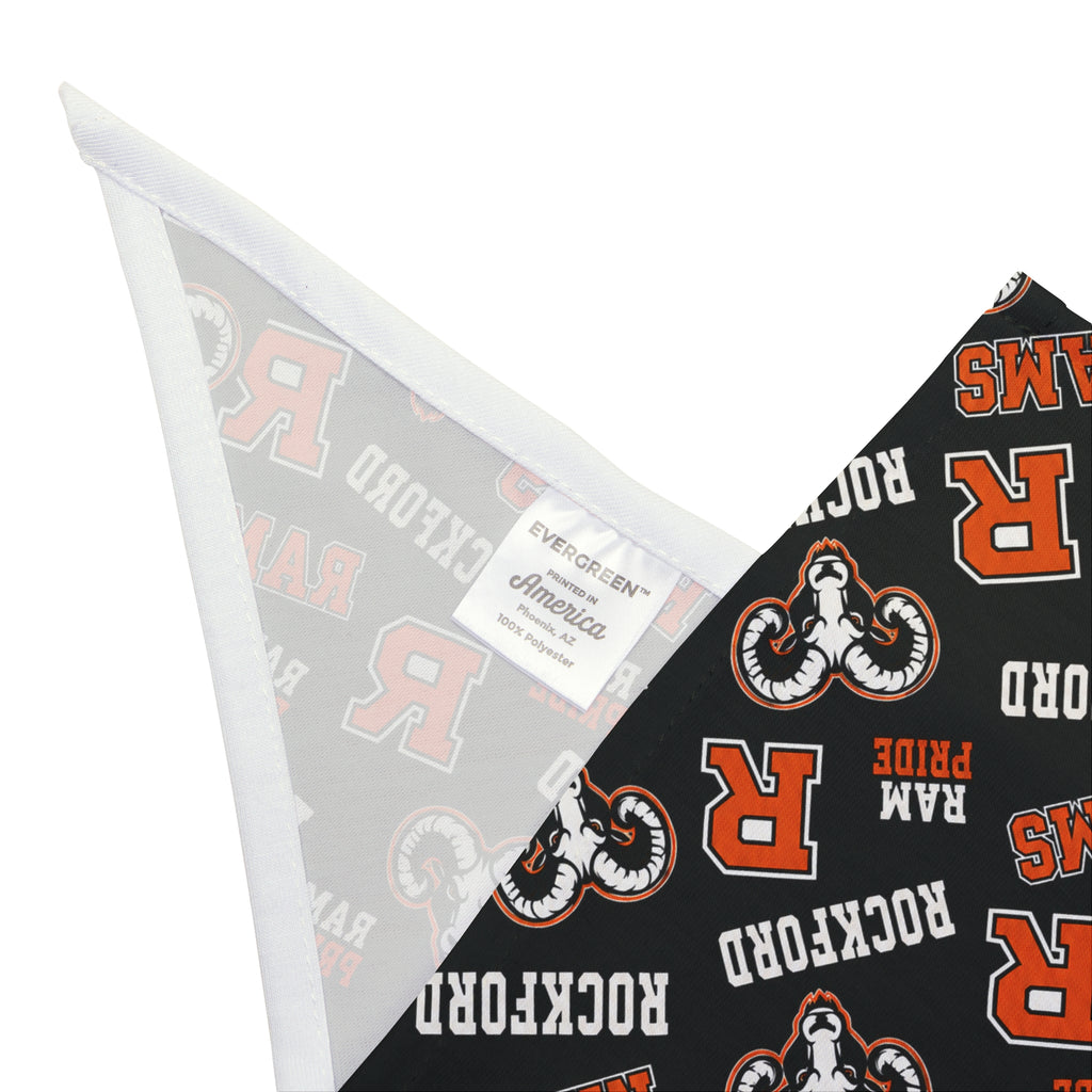 Rockford Rams Pet Bandana – Team Logo Dog & Cat Scarf