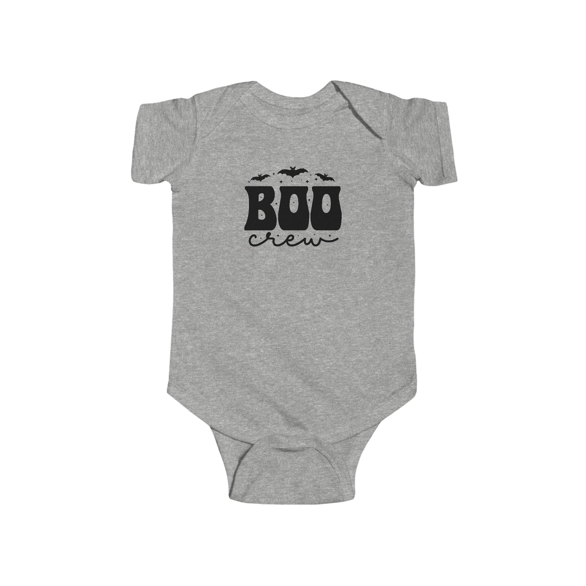 Infant Bodysuit - "Boo Crew" Halloween Baby Onesie with Bats
