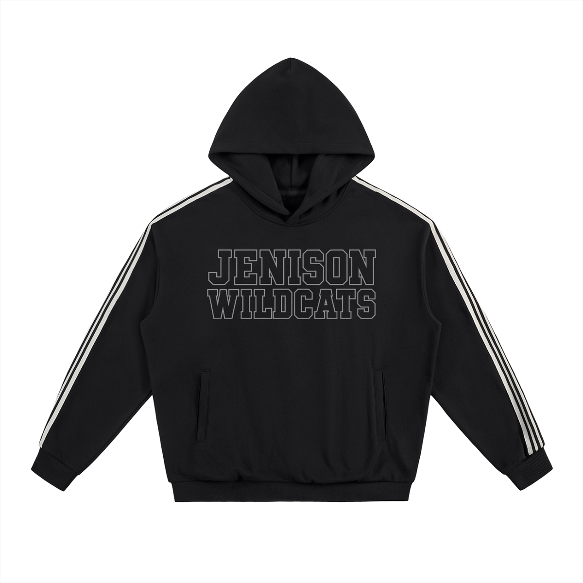 Jenison Wildcats Side Stripe Drop-Shoulder Hoodie