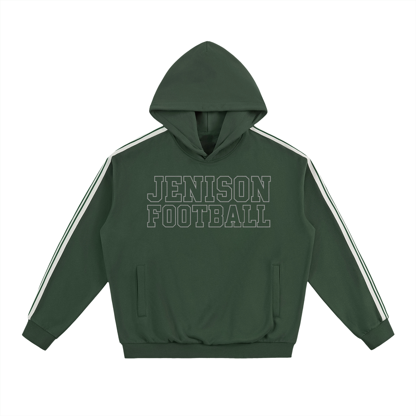 Jenison Football Side Stripe Drop-Shoulder Hoodie